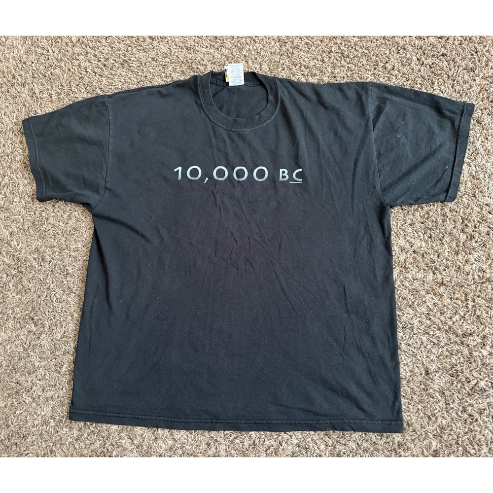 Vintage Y2K 10,000 BC Movie Promo Are You A Legend Or A Hero? T-Shirt Sz XL